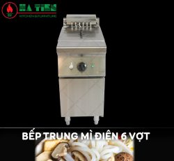 Bếp Trụng Mì Công Nghiệp 6 Vợt Dùng Điện Công Nghệ Mới - hình 3