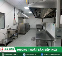 Mương thoát sàn trong bếp công nghiệp