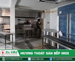 Hệ thống mương thoát nước trong khu bếp