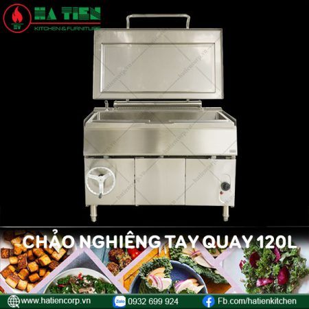 chảo chiên tay quay 120 lít
