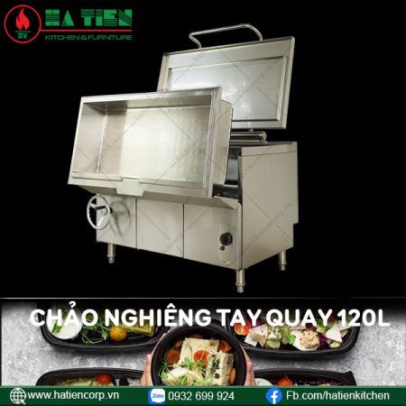chảo chiên tay quay 120 lít