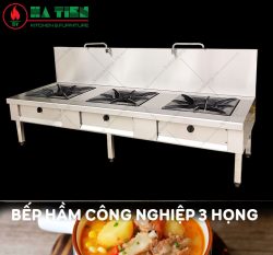 bếp hầm 3 họng có thành
