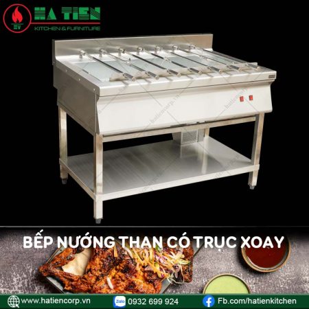 bếp nướng than có trục xoay