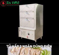 tủ hấp 3 ngăn dùng điện