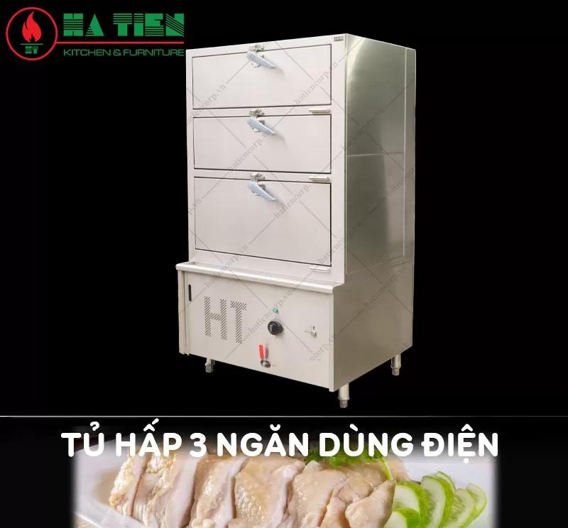 Tủ Hấp Hải Sản 3 Ngăn Dùng Điện