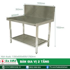 Kích thước bàn gia vị
