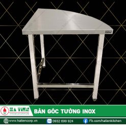 Bàn Góc Tường Inox - Bàn Góc Không Kệ