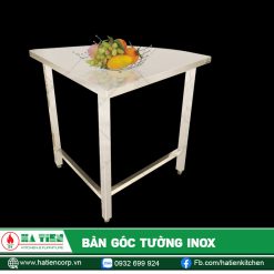 Bàn Góc Tường Inox - Bàn Góc Không Kệ