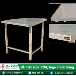Bàn Góc Tường Inox - Bàn Góc Không Kệ