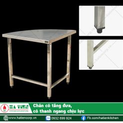 Bàn Góc Tường Inox - Bàn Góc Không Kệ