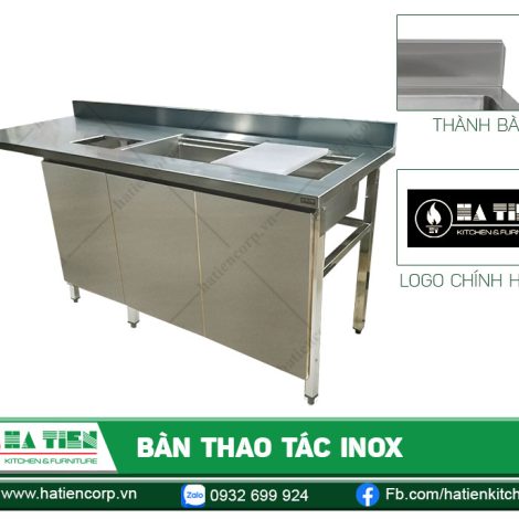 Thiết kế thành (hay còn gọi là backsplash) cao, ngăn nước và bụi bẩn