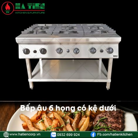 bếp âu 6 họng dùng gas