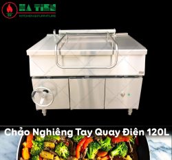 chảo nghiêng tay quay điện 1
