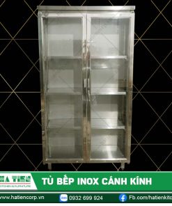 Tủ inox cánh kính