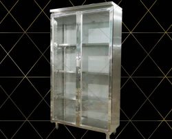 Tủ Bếp Inox Cánh Kính - Tủ Inox Cửa Mở
