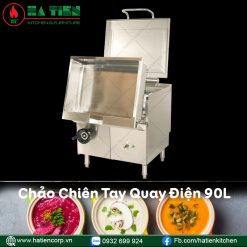 chảo nghiêng tay quay dùng điện