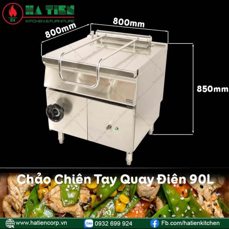 chảo chiên tay quay điện