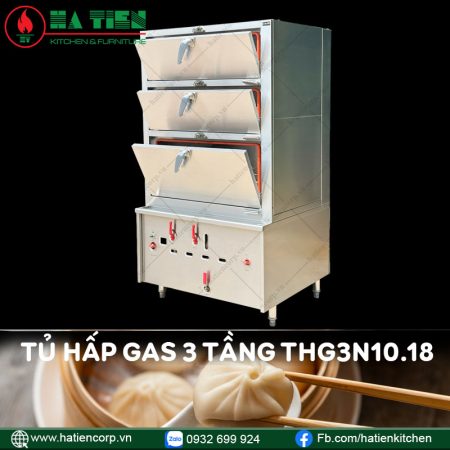 tủ hấp công nghiệp 3 tầng