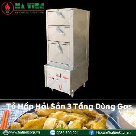Tủ hấp hải sản 3 tầng