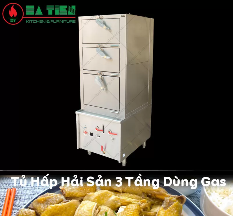 Tủ hấp hải sản 3 tầng