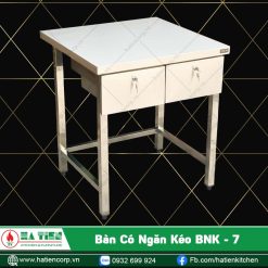 bàn bếp inox có 2 ngăn kéo