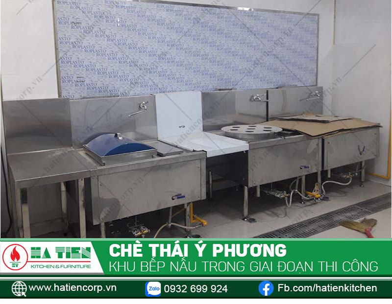 Bếp làm bánh cuốn, bếp hấp dimsum...