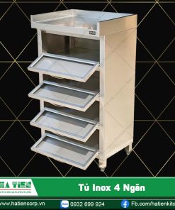 tủ bát inox 4 ngăn cửa mở