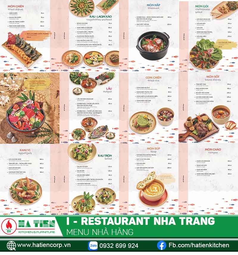 Menu nhà hàng