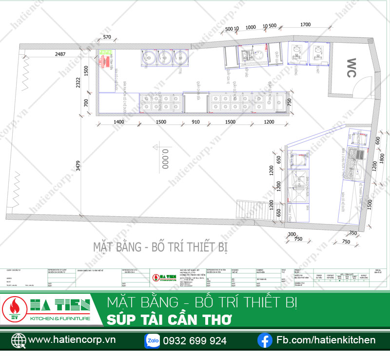 Các thiết bị sử dụng cho khu bếp