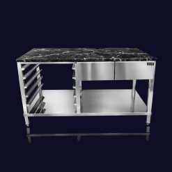 Bàn Thao Tác Bằng Inox Kết Hợp Mặt Đá Hoa Cương Cao Cấp