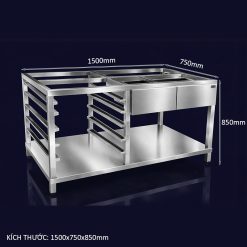 Kích thước (DxRxC): 1500x750x850 mm