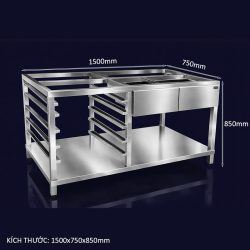Kích thước (DxRxC): 1500x750x850 mm