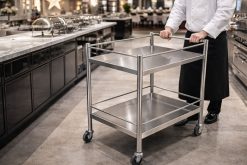 Xe được thiết kế chắc chắn với kết cấu tối ưu cho môi trường bếp công nghiệp