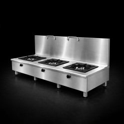 Bếp hầm công nghiệp 3 họng inox – Giải pháp nấu số lượng lớn cho bếp công suất cao