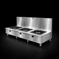 Bếp hầm công nghiệp 3 họng inox – Giải pháp nấu số lượng lớn cho bếp công suất cao