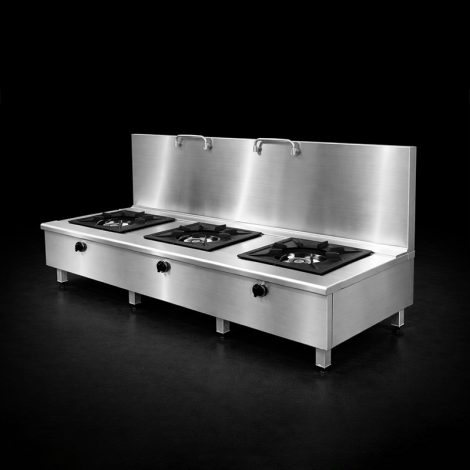 Bếp hầm công nghiệp 3 họng inox – Giải pháp nấu số lượng lớn cho bếp công suất cao