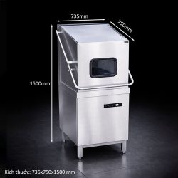Kích thước máy rửa chén bát công nghiệp