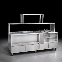Quầy pha chế inox 304 công nghệ Nhật QPC-18