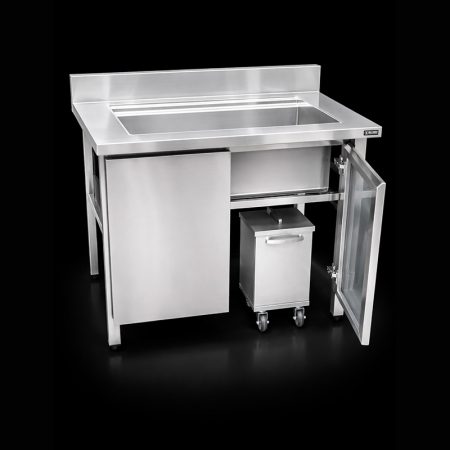 Bàn 1 chậu rửa có thùng rác inox – Giải pháp tối ưu cho khu sơ chế và rửa