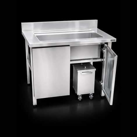 Bàn 1 chậu rửa có thùng rác inox – Giải pháp tối ưu cho khu sơ chế và rửa