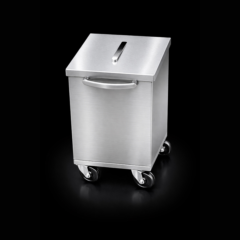 Thùng rác di động có nắp đậy, có bánh xe