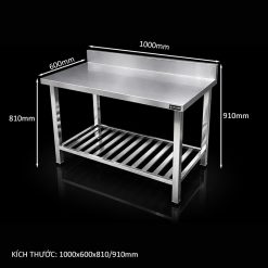 Bàn Inox Có Kệ Dưới – Giải Pháp Tối Ưu Không Gian Bếp Công Nghiệp