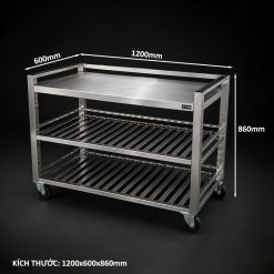 Bàn inox có 2 kệ dưới Hà Tiên