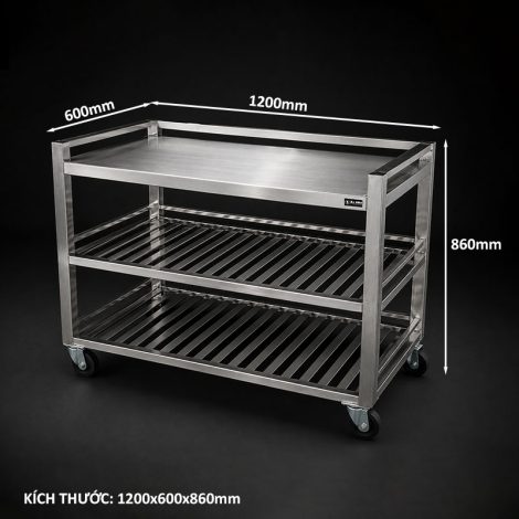 Bàn inox có 2 kệ dưới Hà Tiên