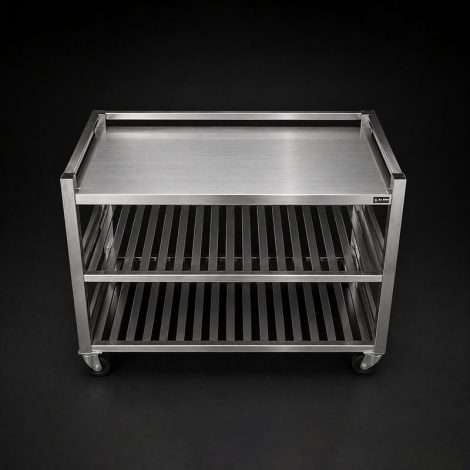 Mặt bàn inox phẳng có lan can viền