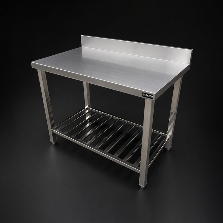 Bàn inox có kệ dưới