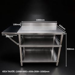 Thông số kỹ thuật Bàn Inox Gấp Gọn