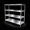 Giá phẳng inox 4 tầng Hatiencorp - Kệ Phẳng Inox 4 Tầng