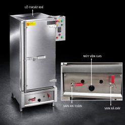 Tủ cơm 36 khay, nấu chín thực phẩm bằng nguyên lý bốc hơi nước