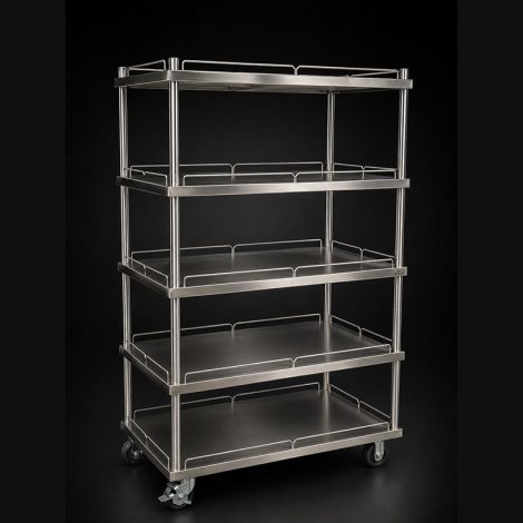 Xe Đẩy Hàng 5 Tầng Inox HATIENCORP – Giải Pháp Vận Chuyển & Lưu Trữ Hiệu Quả